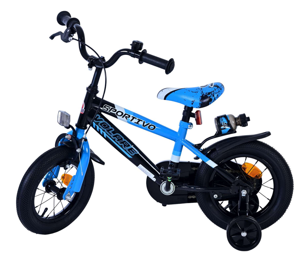 Volare sportivo kinderfiets - jongens - 12 inch - blauw zwart