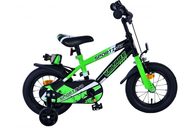 Volare sportivo kinderfiets - jongens - 12 inch - groen zwart
