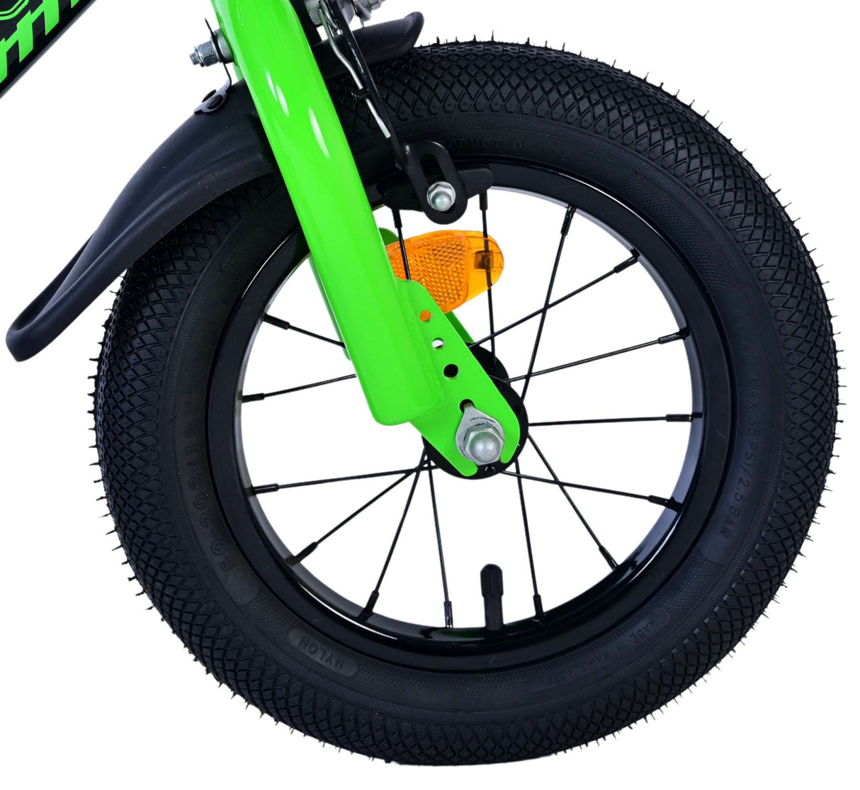 Volare sportivo kinderfiets - jongens - 12 inch - groen zwart - twee handremmen