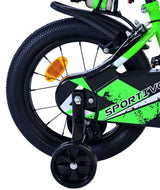 Volare sportivo kinderfiets - jongens - 14 inch - groen zwart - twee handremmen