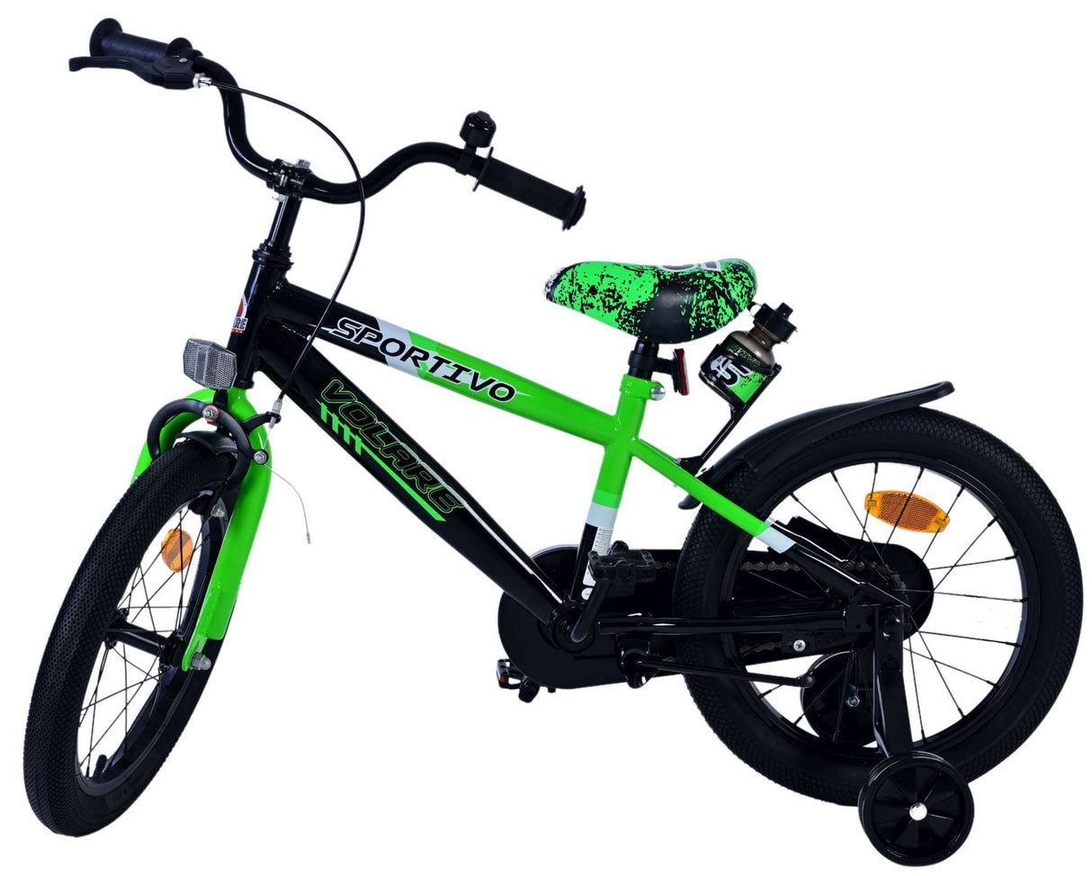 Volare sportivo kinderfiets - jongens - 16 inch - groen zwart