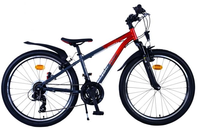Volare xc race kinderfiets - 24 inch - 21 speed - rood grijs