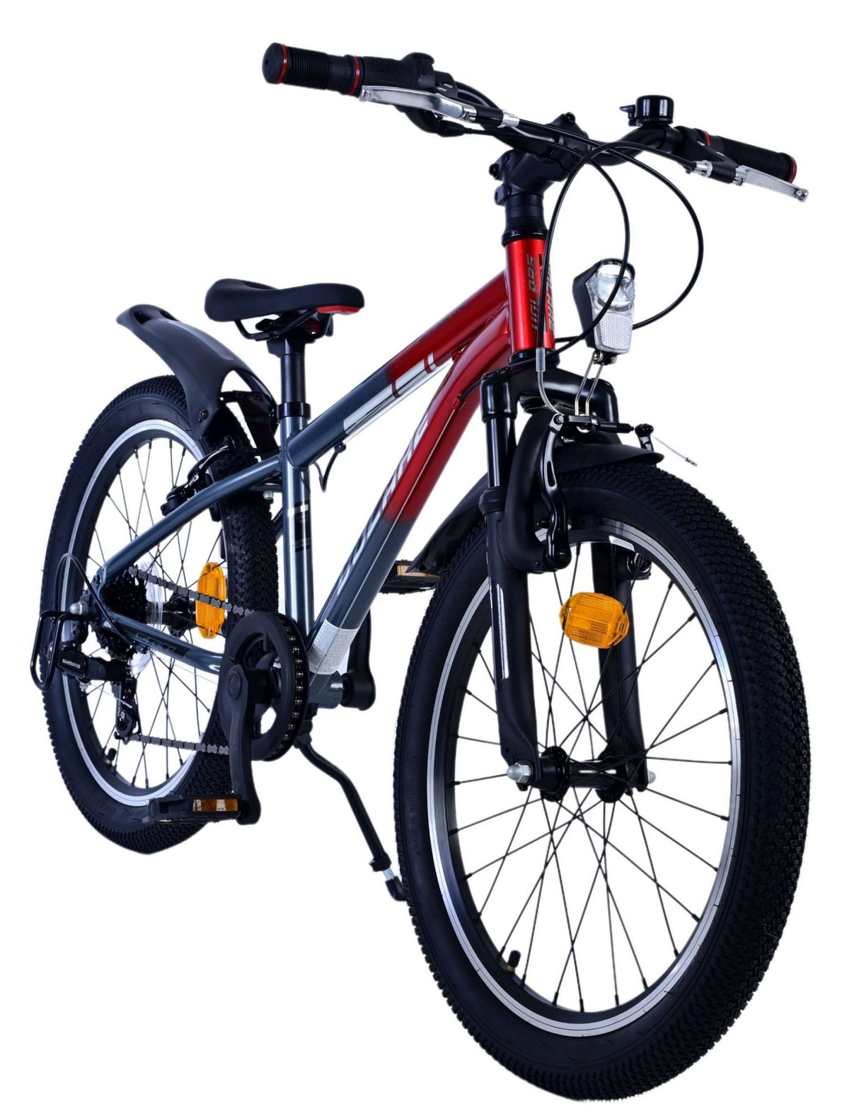 Volare xc race kinderfiets - 20 inch - 7 speed - rood grijs