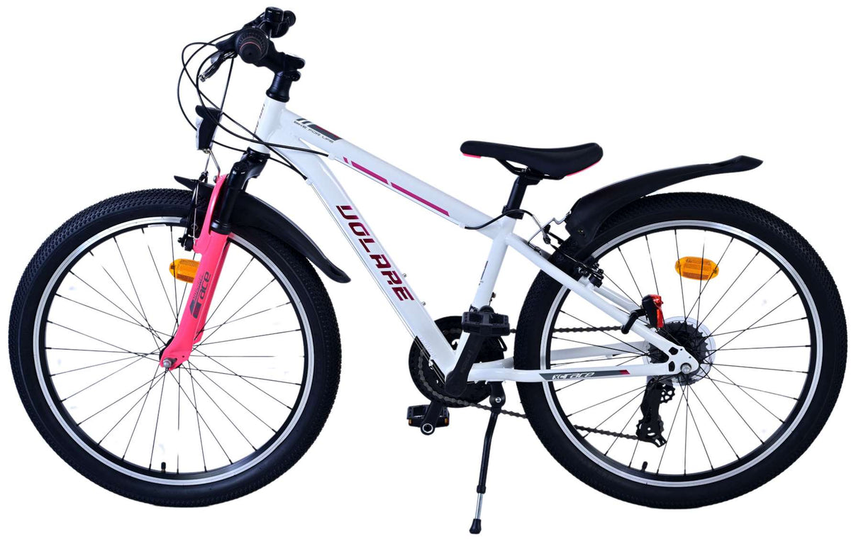 Volare xc race kinderfiets - 24 inch - 21 speed - wit roze