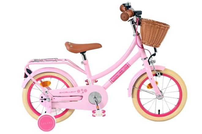 Volare uitstekende kinderfiets - meisjes - 14 inch - roze