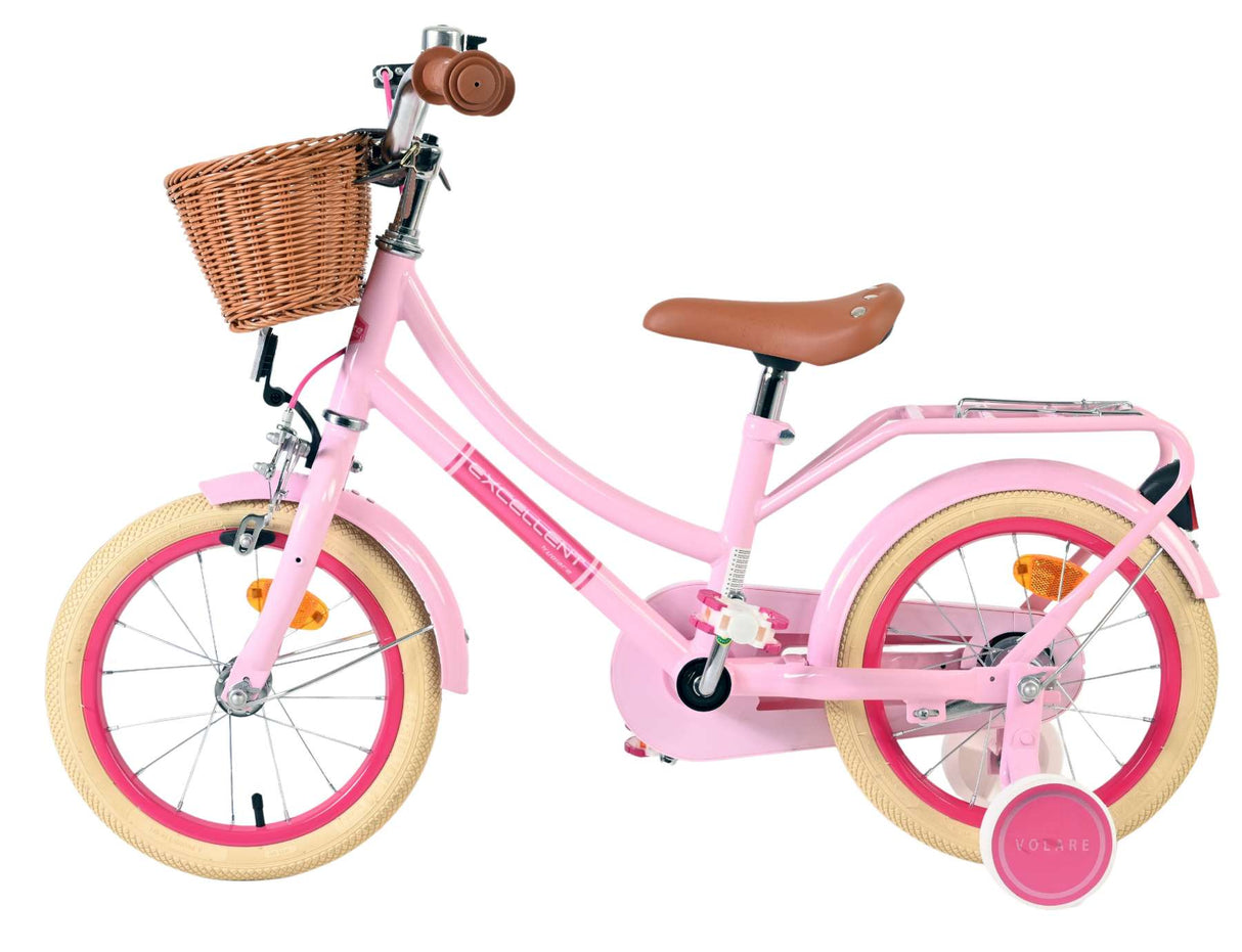 Volare uitstekende kinderfiets - meisjes - 14 inch - roze