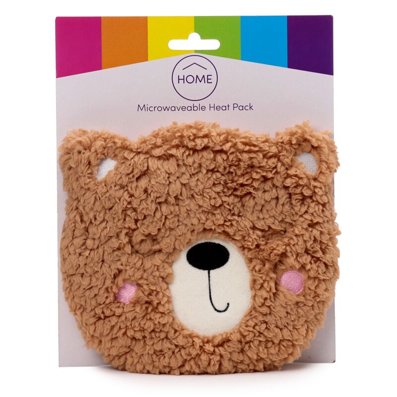 Teddybeer rond pluche magnetron heatpack lavendel tarwe