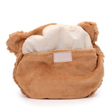 Teddybeer rond pluche magnetron heatpack lavendel tarwe