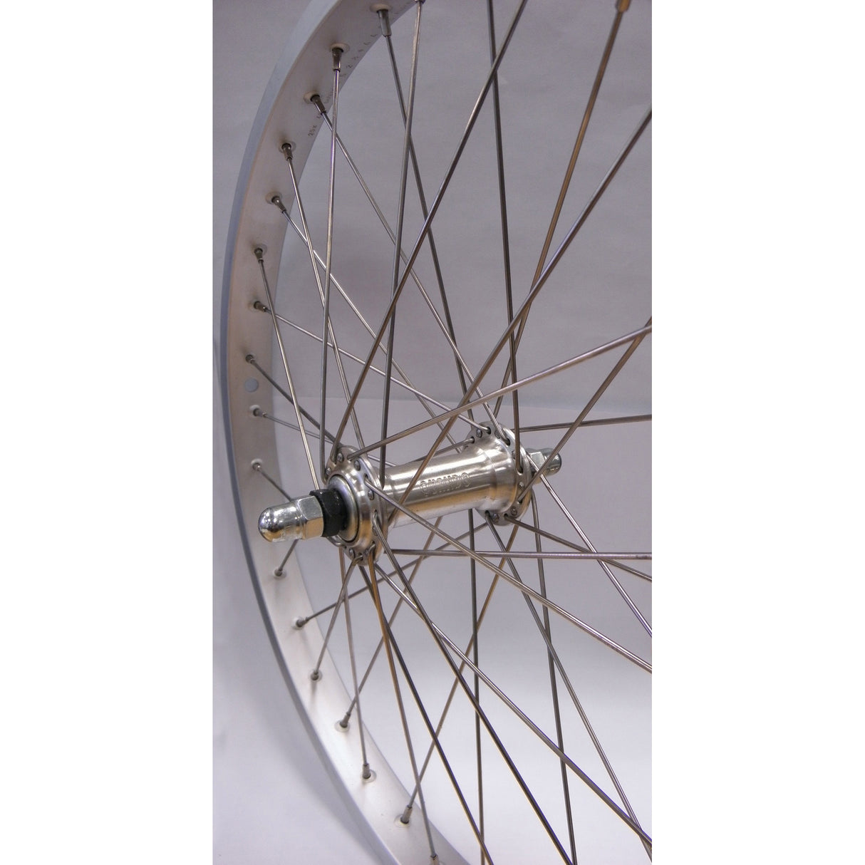 Voorwiel 20-1.75 alu sh32 zilver rvs spaak 14