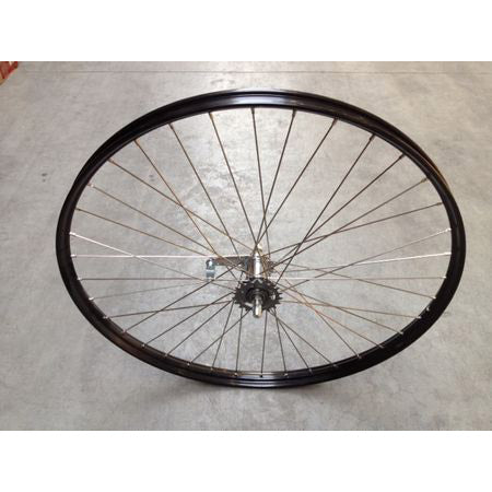 Achterwiel 28-15 8-13 8 622 rn ff shim. alu velg zwart