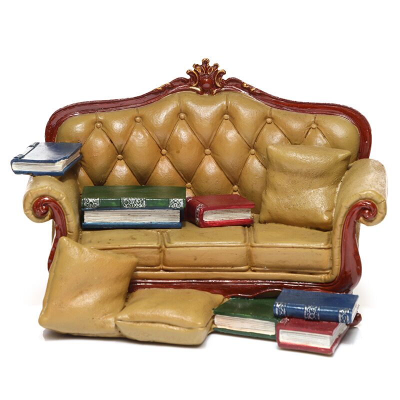 Zwarte kat wereld sofa display