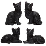 Zwarte kat collector's miniatuur beeldjes
