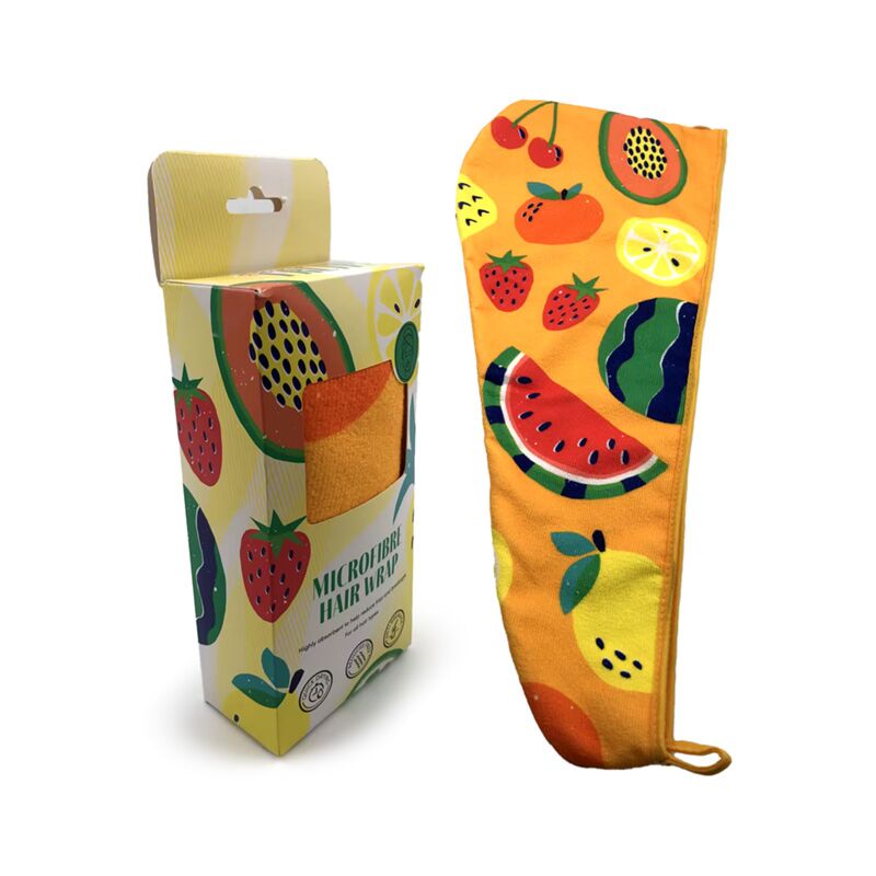 Zomerfruit microvezel haarwikkelhanddoek