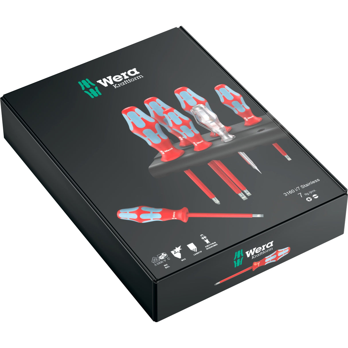 Wera 3165 i 6 Schroevendraaierset, roestvrij staal + re