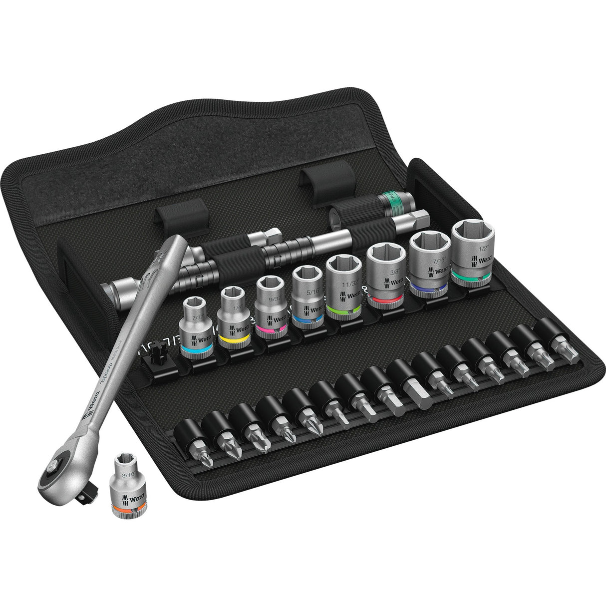 Wera 8100 SA 10 Zyklop Metalen ratelset, 1 4