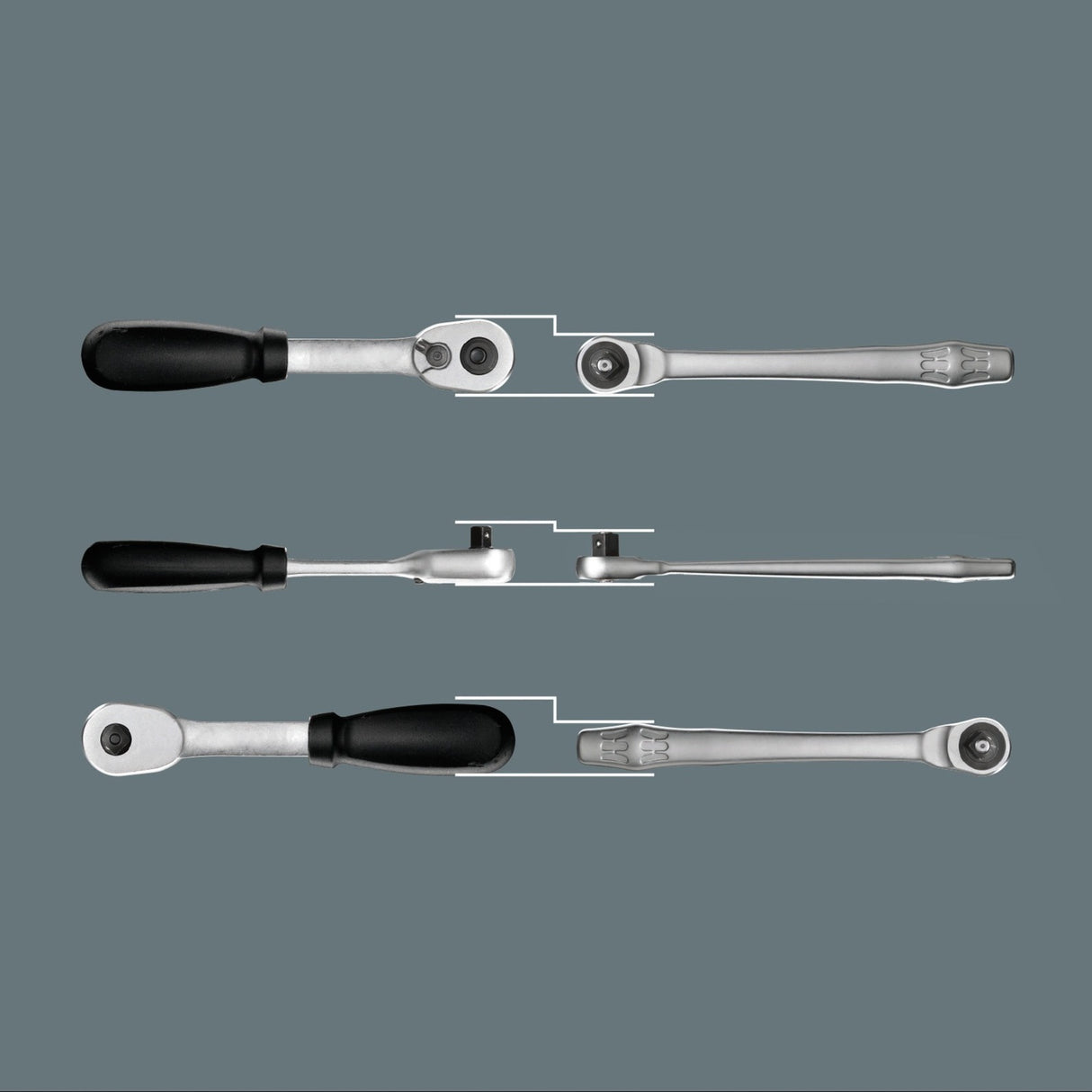 Wera 8100 SA 10 Zyklop Metalen ratelset, 1 4
