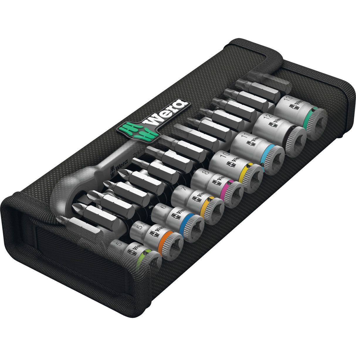 Wera 8100 SA 8 Zyklop Metal-ratelset, omschakelpal 1 4