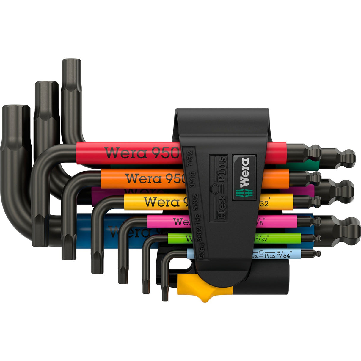 Wera 950 9 hex-plus multicolour imperial 3 stiftsleutel