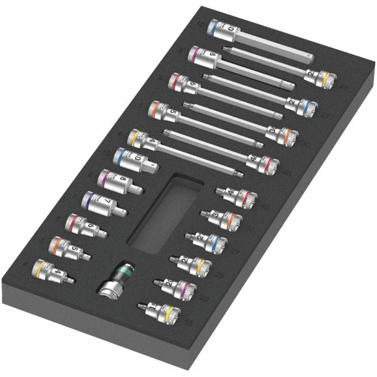Wera 9723 Schuimrubberen inzetstuk met Zyklop B 3 8 bi