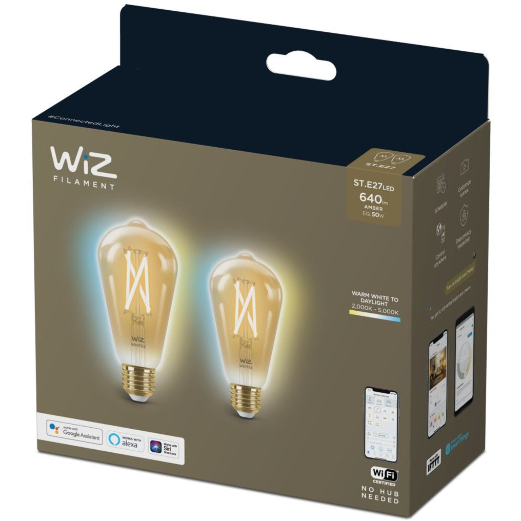 WiZ WiZ Filament amber ST64 E27 x2