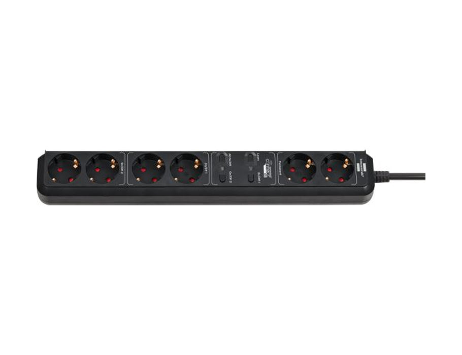 Brennenstuhl WiFi-stekkerdoos 6 aansluitingen voor binnen zwart