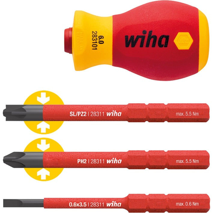Wiha Schroevendraaier met bithouderset electric slimVar