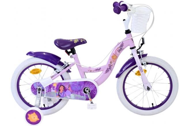 Wish disney kinderfiets - meisjes - 16 inch - paars - twee handremmen