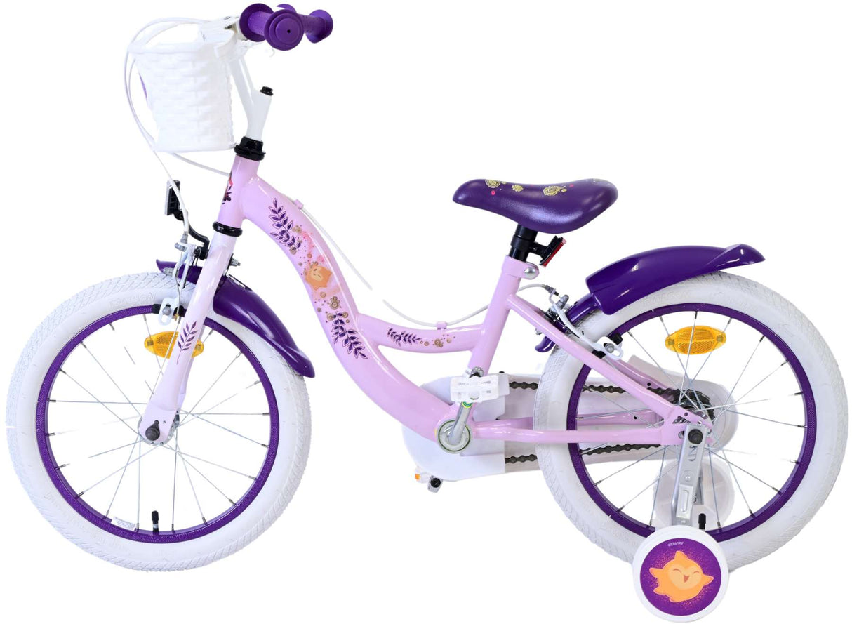 Wish disney kinderfiets - meisjes - 16 inch - paars - twee handremmen