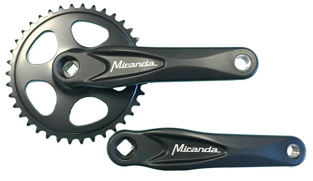 Miranda crankstel 38t zwart
