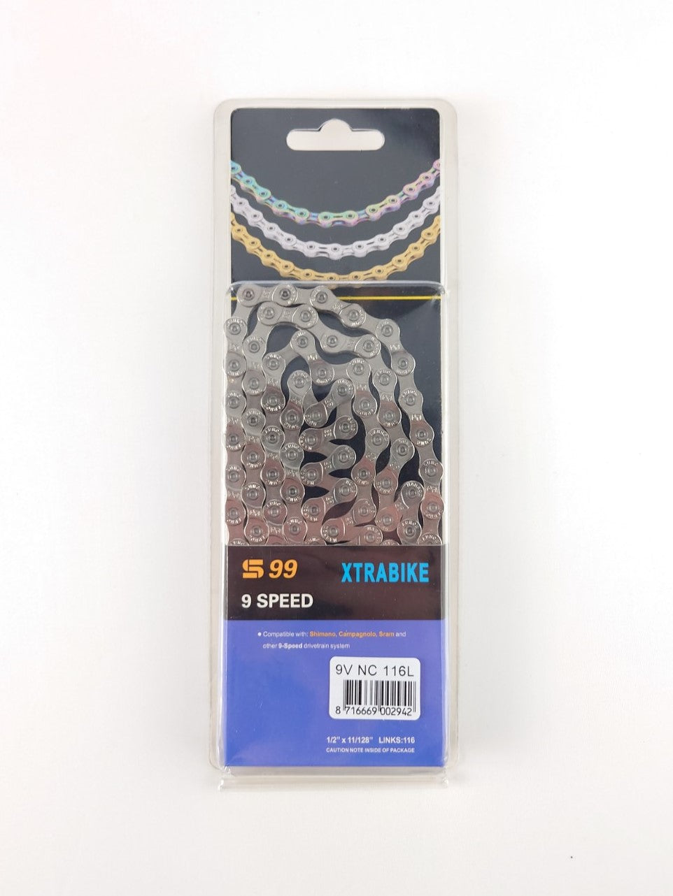 Xtrabike ketting 9v nc 116l