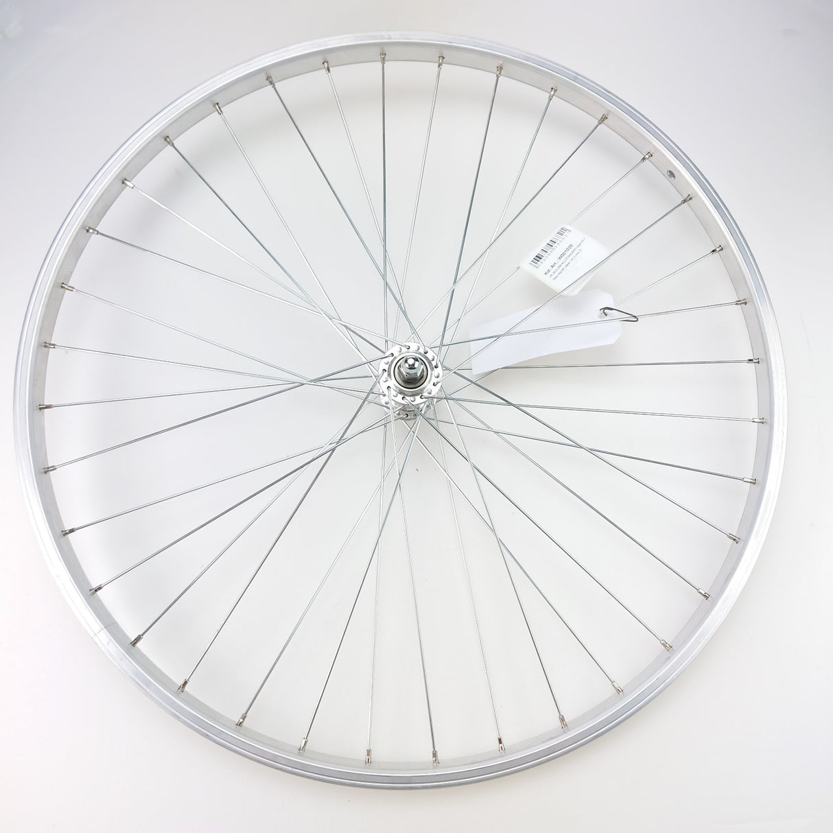 Voorwiel 26x1 3 8 alu zilver blanco