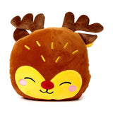 Blankeazzz feestelijke kerstmis rudolph 2-in-1 knuffel reisdeken
