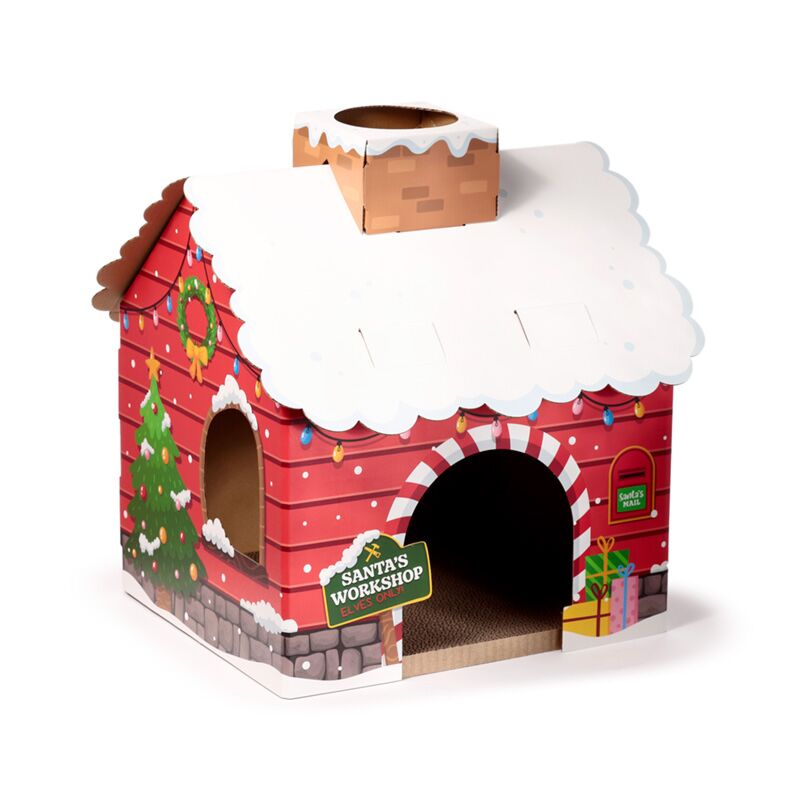 Kerstgrot kerstmis 100% karton kat speelhuisje
