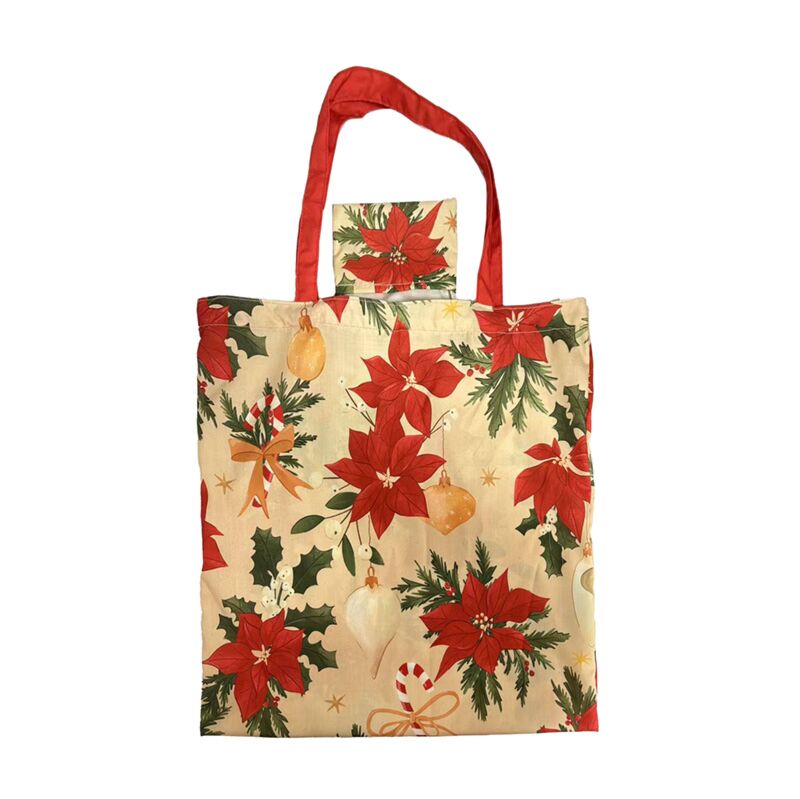 Rpet opvouwbare tas - botanische kerstmis kerstster