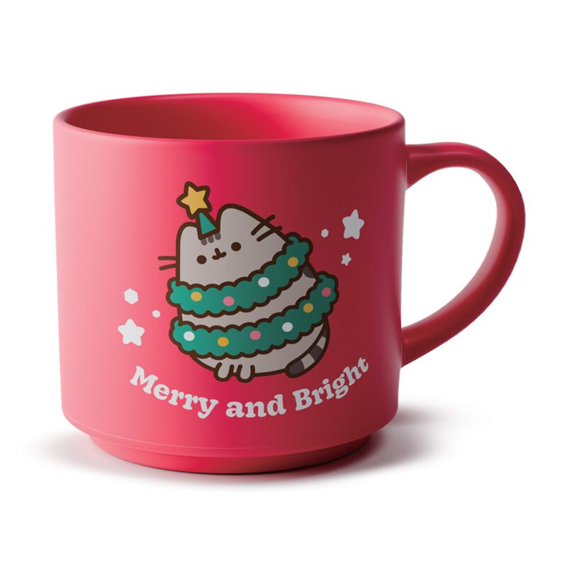 Kerstmis pusheen de kat grote porselein mok