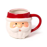 Kerstman hoofd gevormde keramiek mok