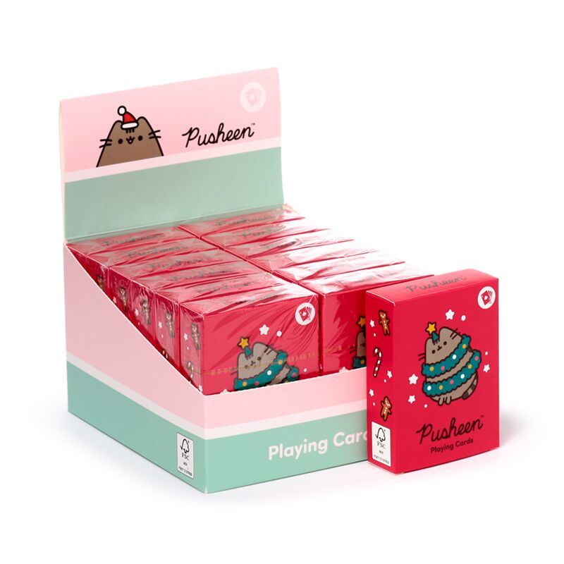 Kerstmis pusheen de kat speelkaarten kaartspel