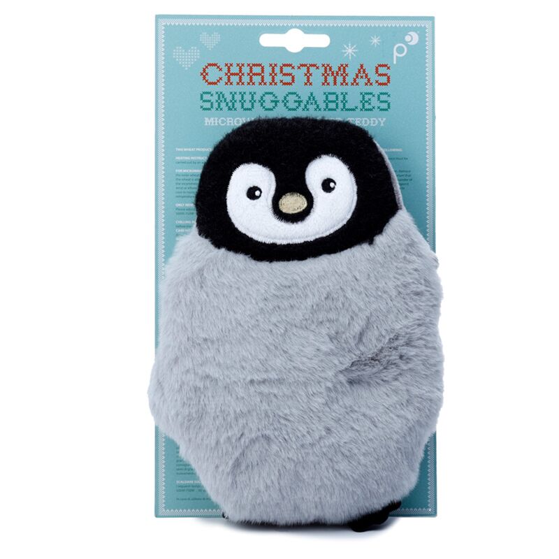 Pinguïn pluche magnetron heatpack lavendel tarwe
