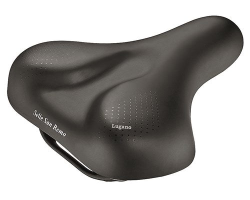 Zadel Selle San Remo Lugano Vacuum Handgreep Zwart (Kaart)