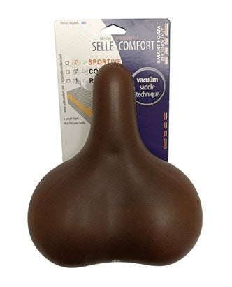 Selle comfort zadel catana bruin memory foam