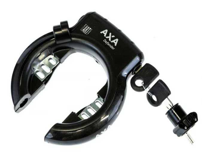 Axa defender slot met bosch powertube accu slot zwart
