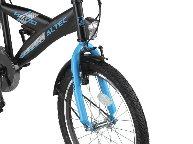 Altec hero 20 inch jongens v-brakes zwart blauw