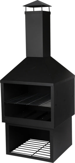 Ambiance Sfeerhaard met Brandwerend Staal 44 x 44 x 118 cm Zwart