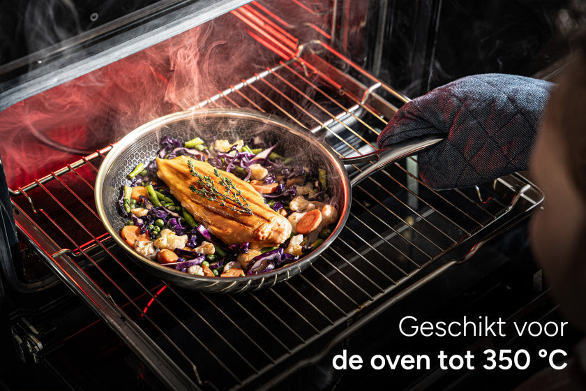 Arbaer 7-delige pannenset inductie met honingraat anti-aanbaklaag