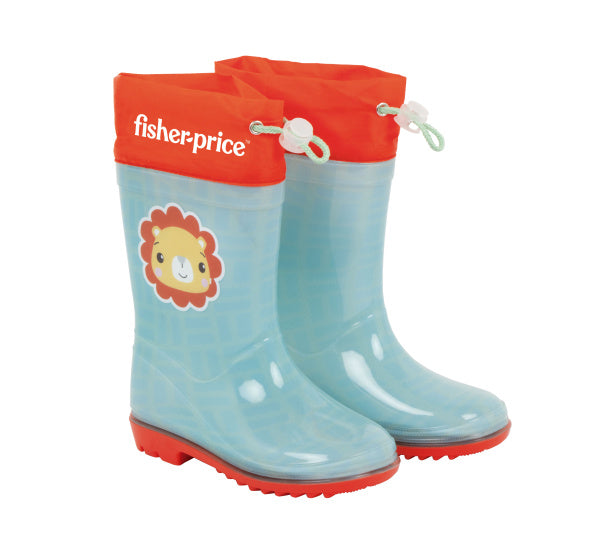 Arditex Regenlaarzen Fisher-Price junior PVC textiel lichtblauw rood maat 20