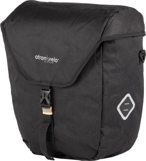 Atran velo Zap Enkele Fietstas Met AVS Adapter 25L Zwart
