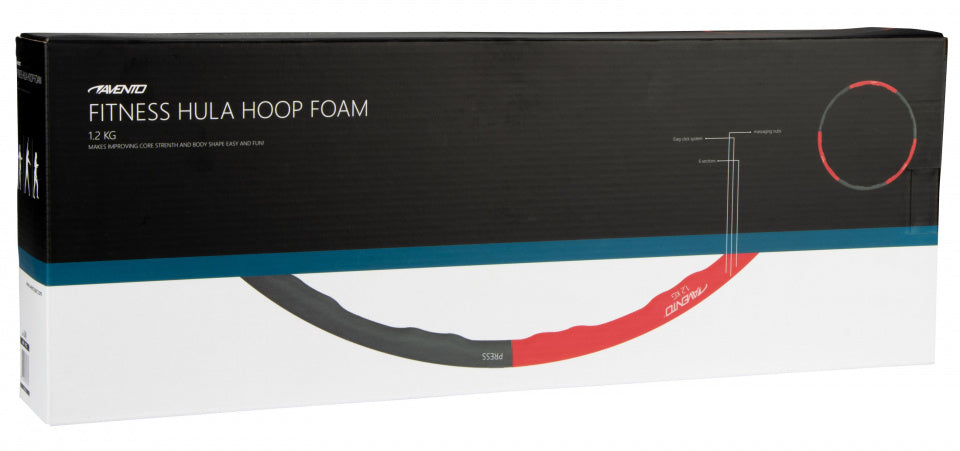 Avento Hoelahoop 100 cm foam zwart rood