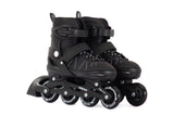 Aventuri verstelbare inline skates semi-softboot zwart maat 38-41 (l)