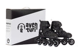 Aventuri verstelbare inline skates semi-softboot zwart maat 38-41 (l)