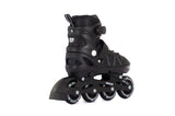 Aventuri verstelbare inline skates semi-softboot zwart maat 38-41 (l)